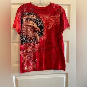 Red Black and Cream shirt